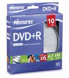 dvd+r memorex 4.7 go (16x) cakebox pack de10 *