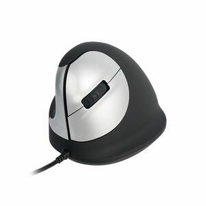 SOURIS ERGONOMIQUE GAUCHER FILAIRE TAILLE MOYENNE