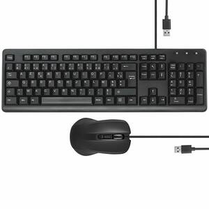 CLAVIER + SOURIS CLASSIQUE FILAIRE USB