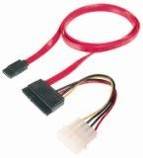 cable serial ata avec connecteur alimentation - 0,75m