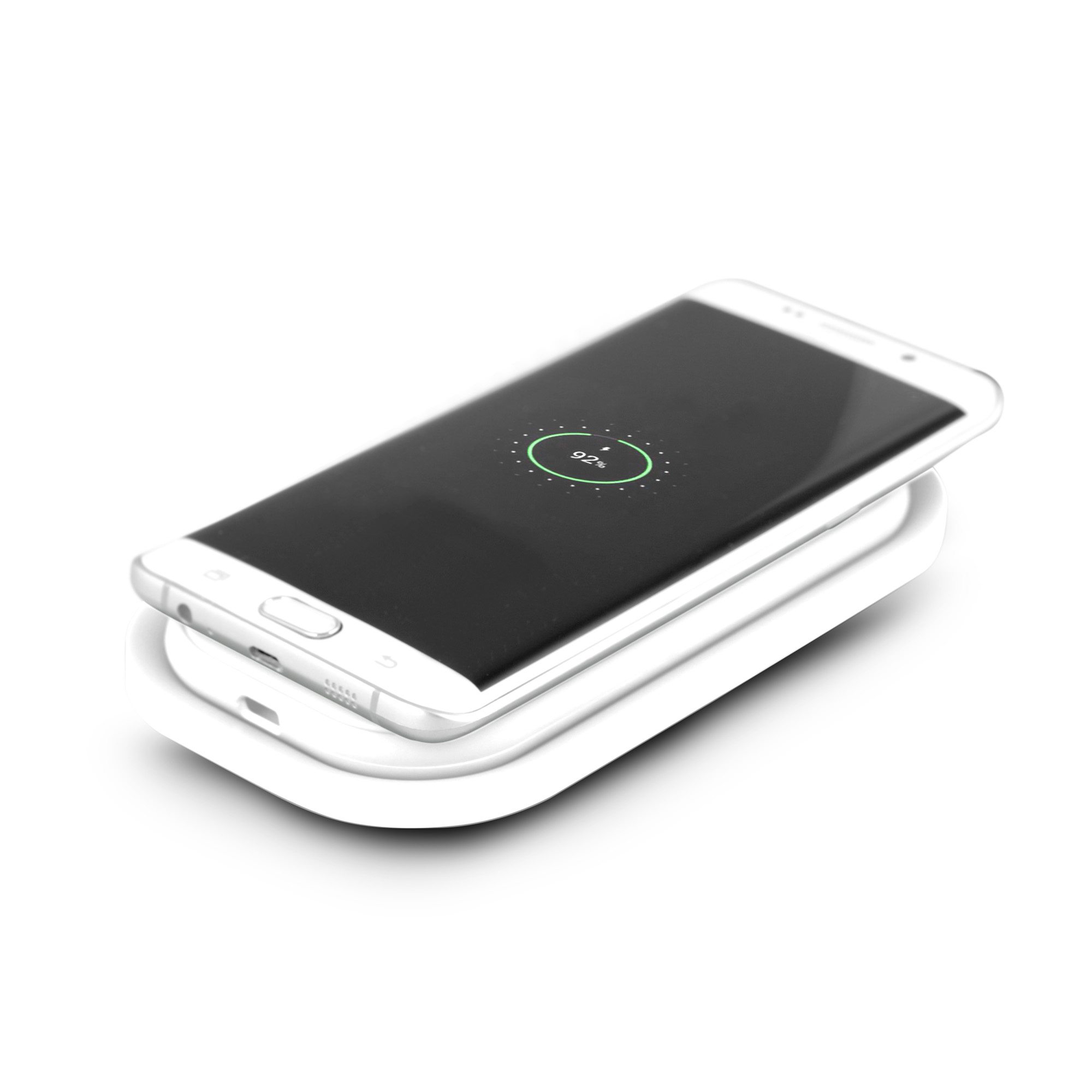 CHARGEUR QI SANS FIL 5000MAH 2.1A AVEC SOCLE BLANC