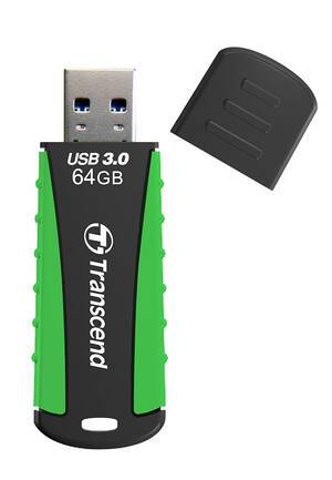 CLE USB TRANSCEND 64GO SERIE 810 ANTI CHOC USB 3.0 VERT