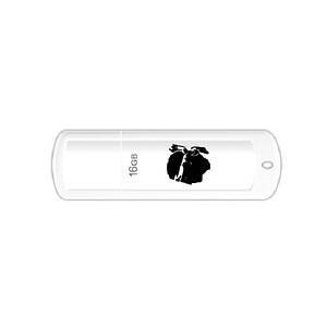 CLE USB 16 GO SERIE 370 BLANC GLOSSY USB 2.0 CORSE