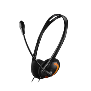CASQUE MICRO HS01 TOUR DE TETE - NOIR/ORANGE