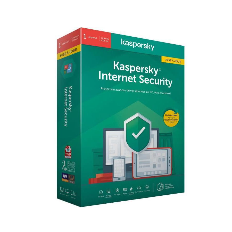LOGICIEL KASPERSKY INTERNET SECURITY 2020 1 POSTE 1 AN  Noriak
